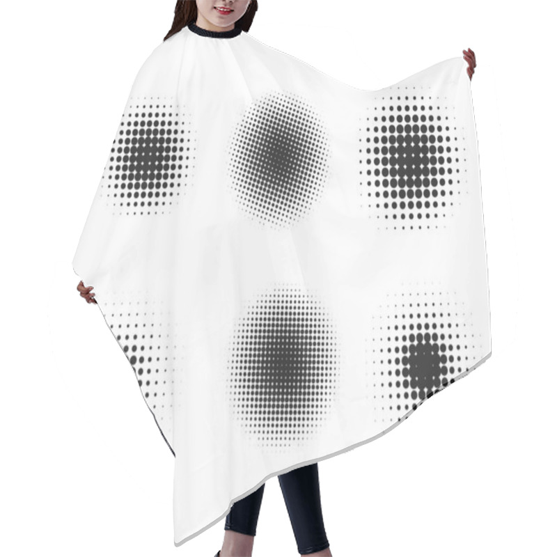 Personality  Abstract Halftone Background.Business Presentation Concept. Hair Cutting Cape