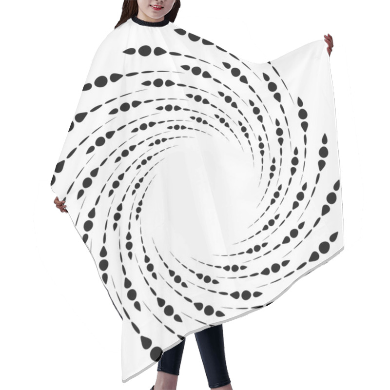 Personality  Dotted Spiral Element.  Hair Cutting Cape