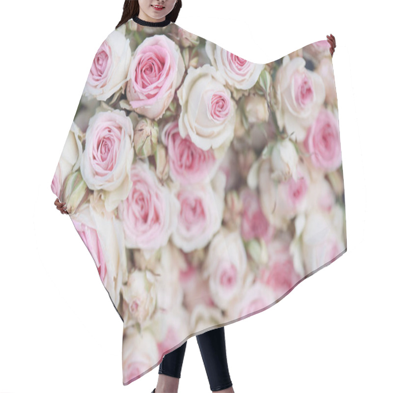 Personality  Bright Pink Roses Background Hair Cutting Cape