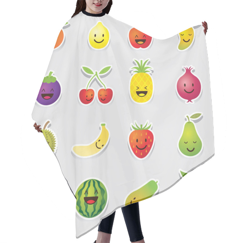 Personality  Mixed Fruits Character, Cartoon Hair Cutting Cape