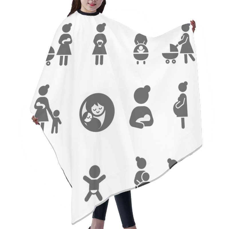 Personality  Morther Icon Set Hair Cutting Cape