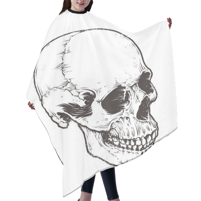 Personality  Anatomic Skull Vector Hair Cutting Cape