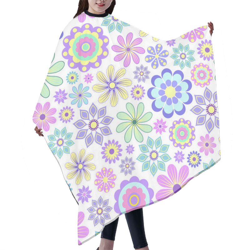 Personality  Pastel Flower On White Background. Hair Cutting Cape