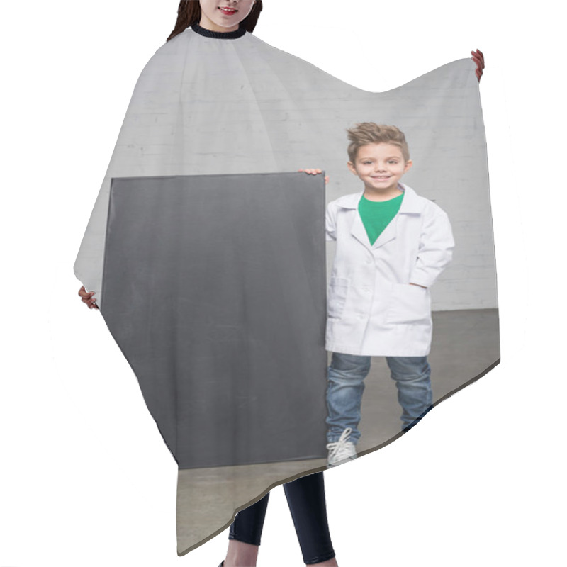 Personality  Boy Holding Blackboard   Hair Cutting Cape