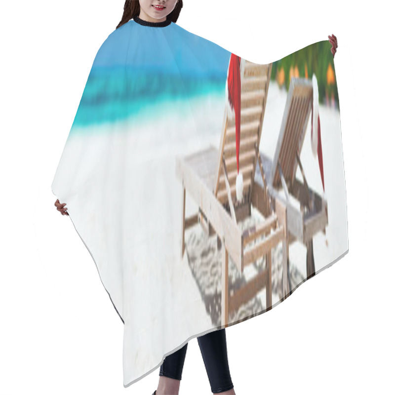 Personality  Christmas Beach Vacation Hair Cutting Cape