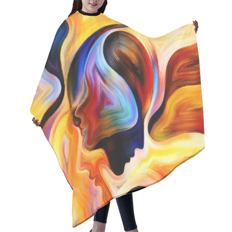 Personality  Diversity Of Inner Paint Hair Cutting Cape