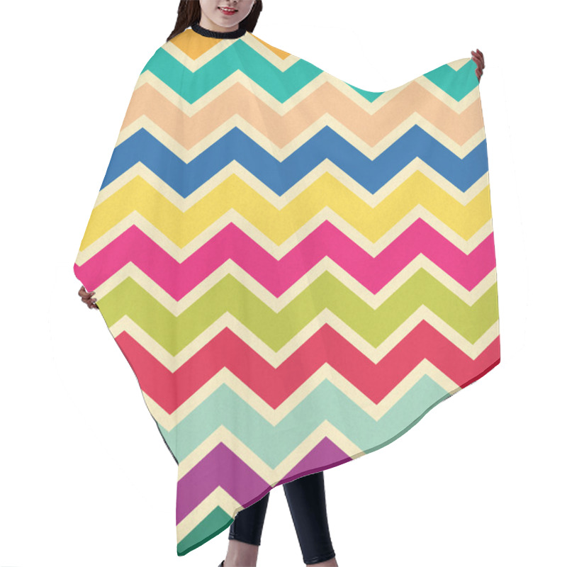 Personality  Seamless Zigzag (Chevron) Pattern Hair Cutting Cape