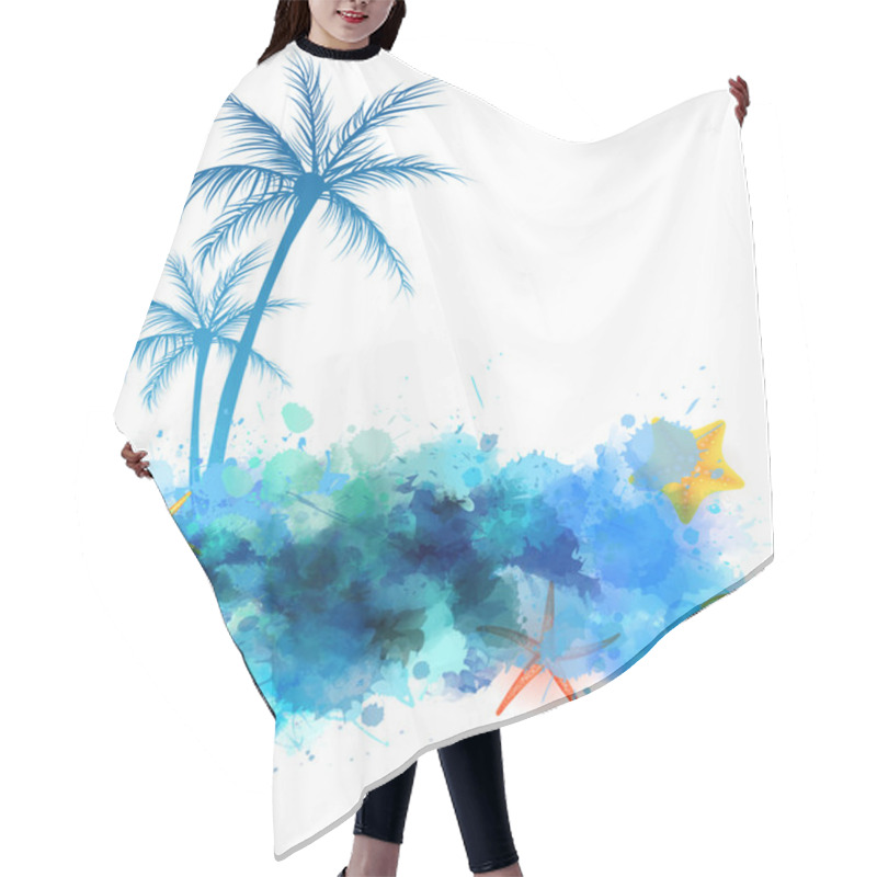 Personality  Summer Background Hair Cutting Cape