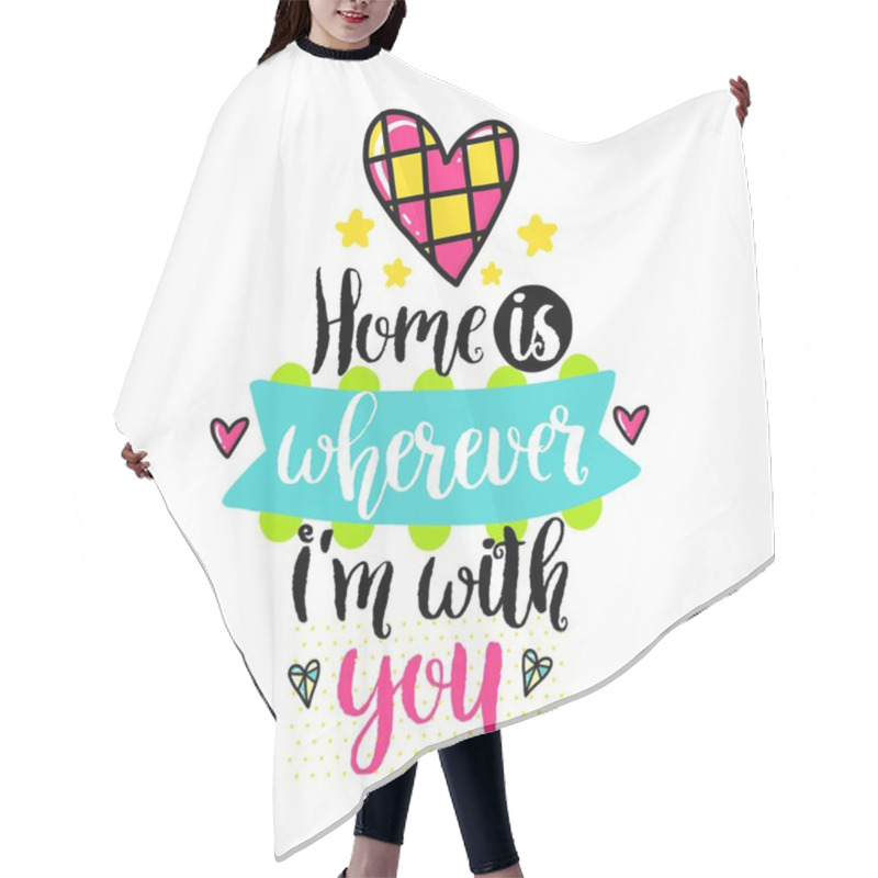 Personality  Vector Hand Drawn Lettering Poster Hair Cutting Cape