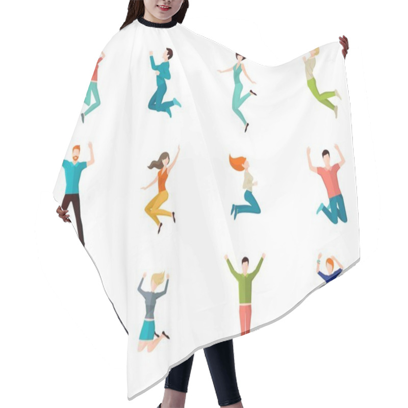 Personality  Jumping People Set Hair Cutting Cape