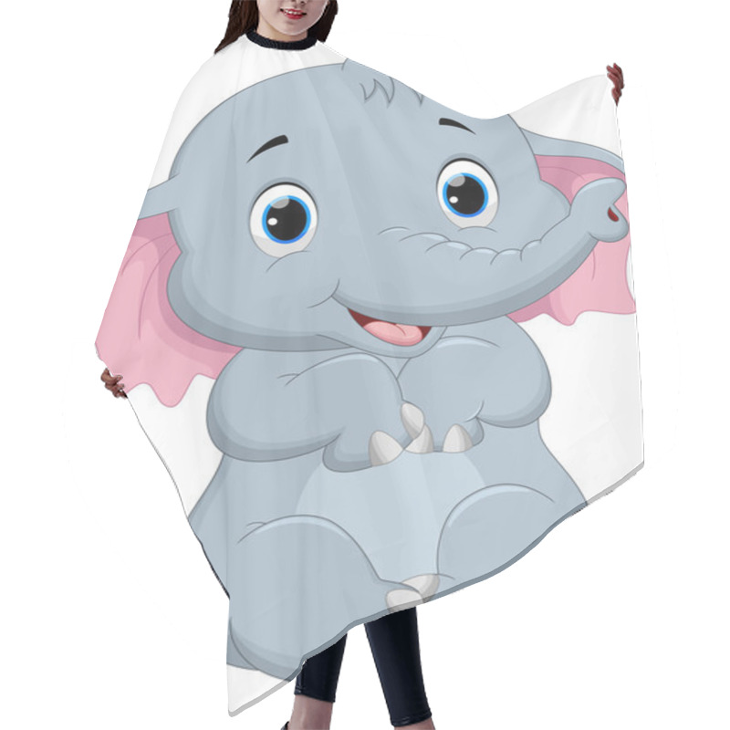 Personality  Cute Elephant Cartoon Hair Cutting Cape