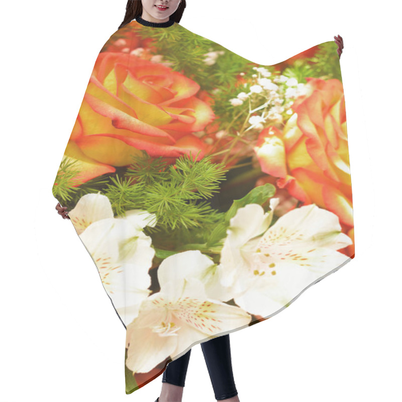 Personality  Bouquet Of Flowers Hair Cutting Cape