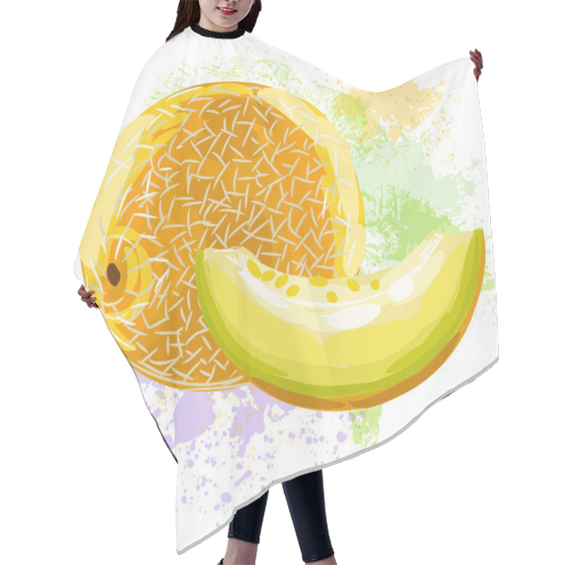 Personality  Melon On Spots Of Paint Hair Cutting Cape