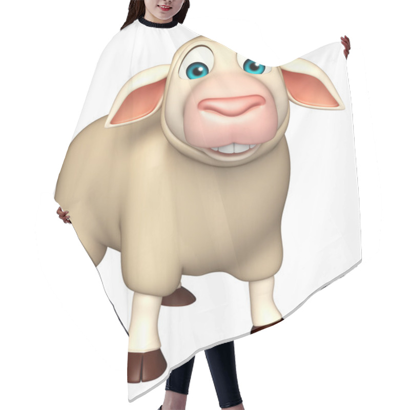 Personality  Funny Sheep  Cartoon Character Hair Cutting Cape