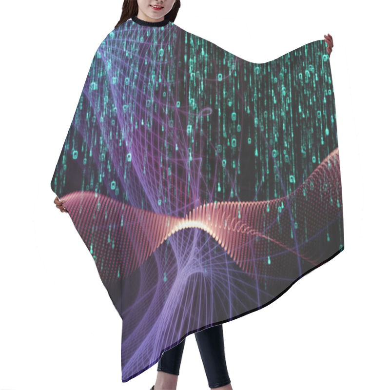 Personality  Stream Of Numbers Hair Cutting Cape