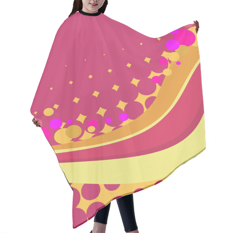 Personality  Abstract Circle Pattern Hair Cutting Cape