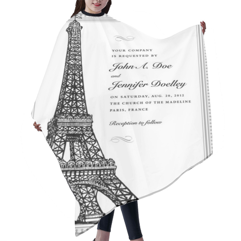 Personality  Vector Parisian Ornate Frame Hair Cutting Cape