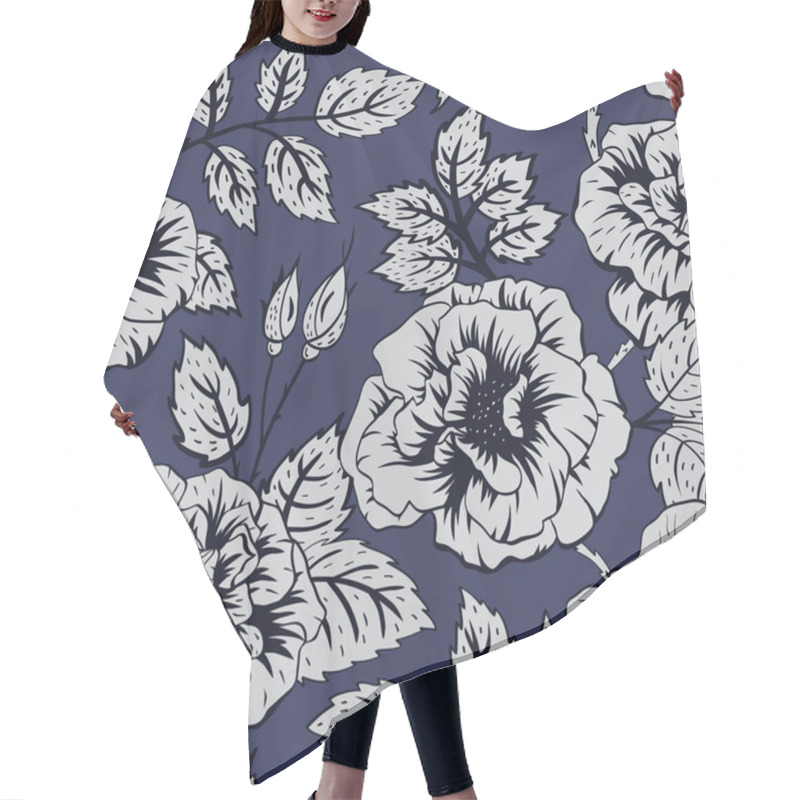 Personality  Floral Vector Pattern Hair Cutting Cape