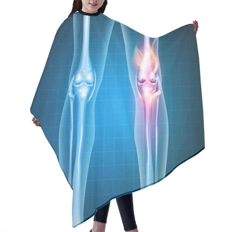 Personality  Burning Knee Hair Cutting Cape