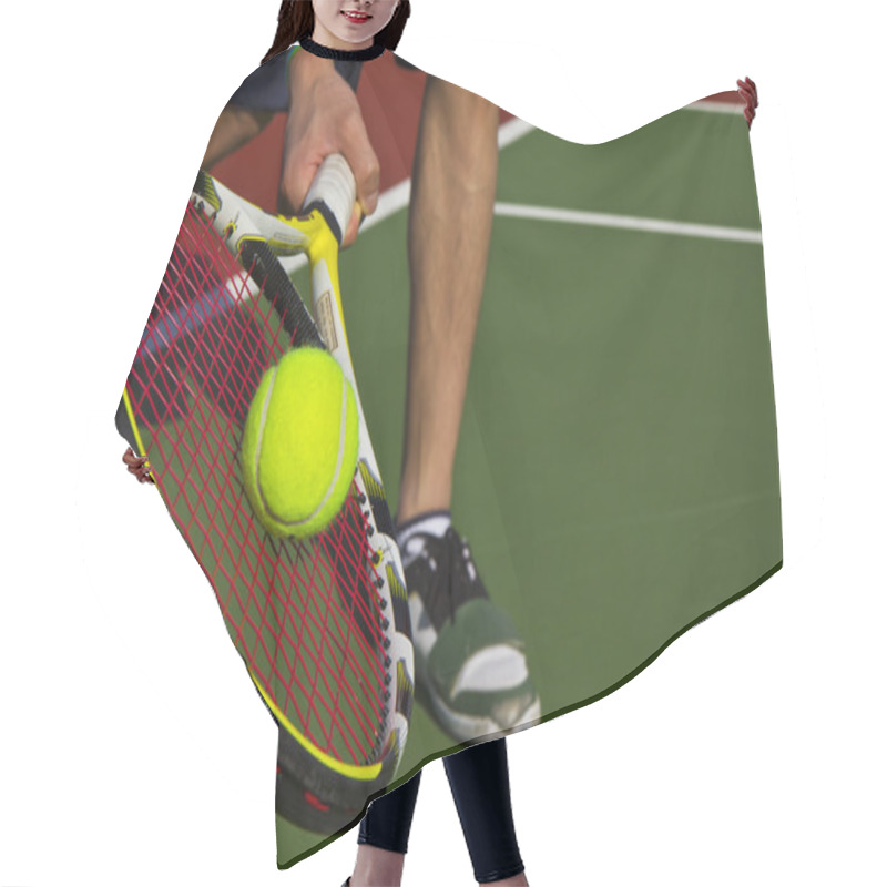 Personality  Tennis Player, Racket, Ball And Court Hair Cutting Cape