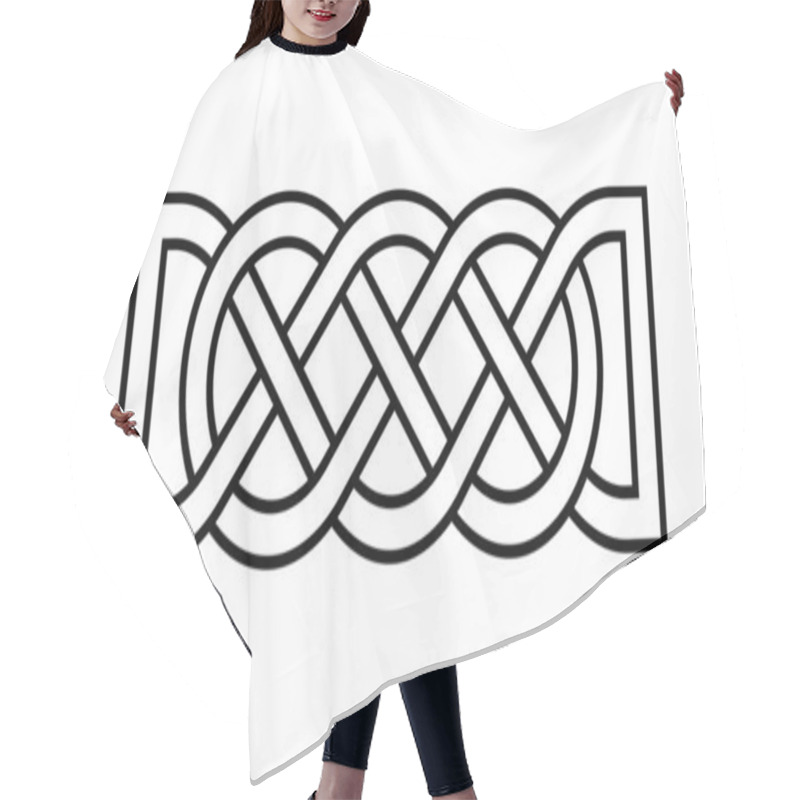 Personality  Celtic Rectangular Knot Illustration Hair Cutting Cape