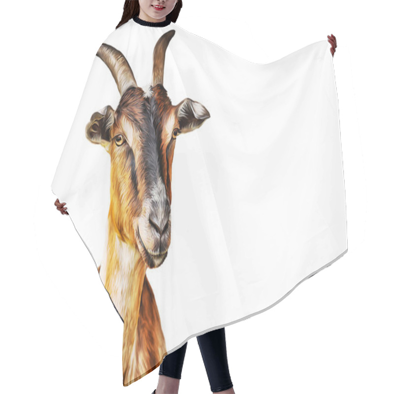 Personality  Drawing Goats, Portrait Hair Cutting Cape