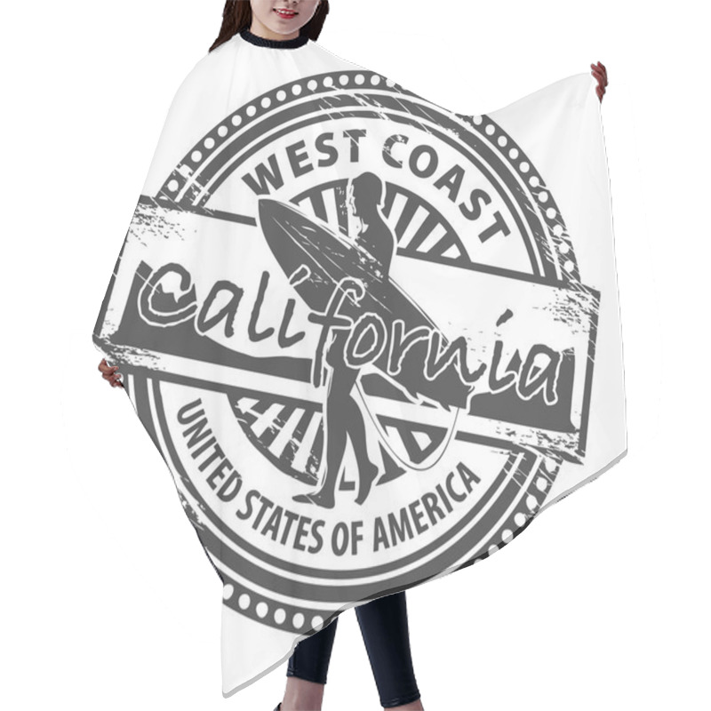 Personality  California Stamp Hair Cutting Cape