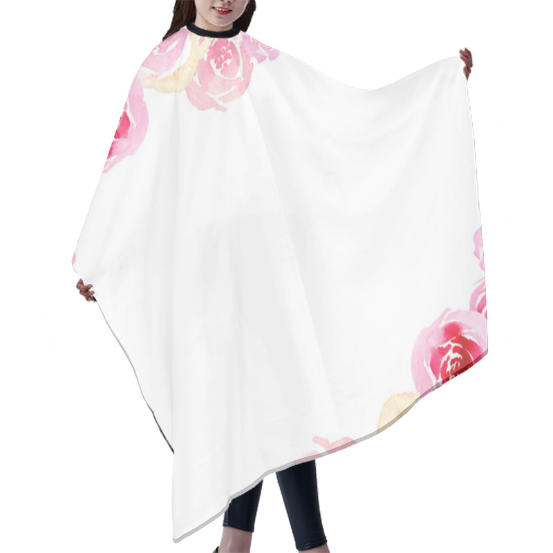 Personality  Luxurious Decorative Frame Of Pink Roses Hair Cutting Cape