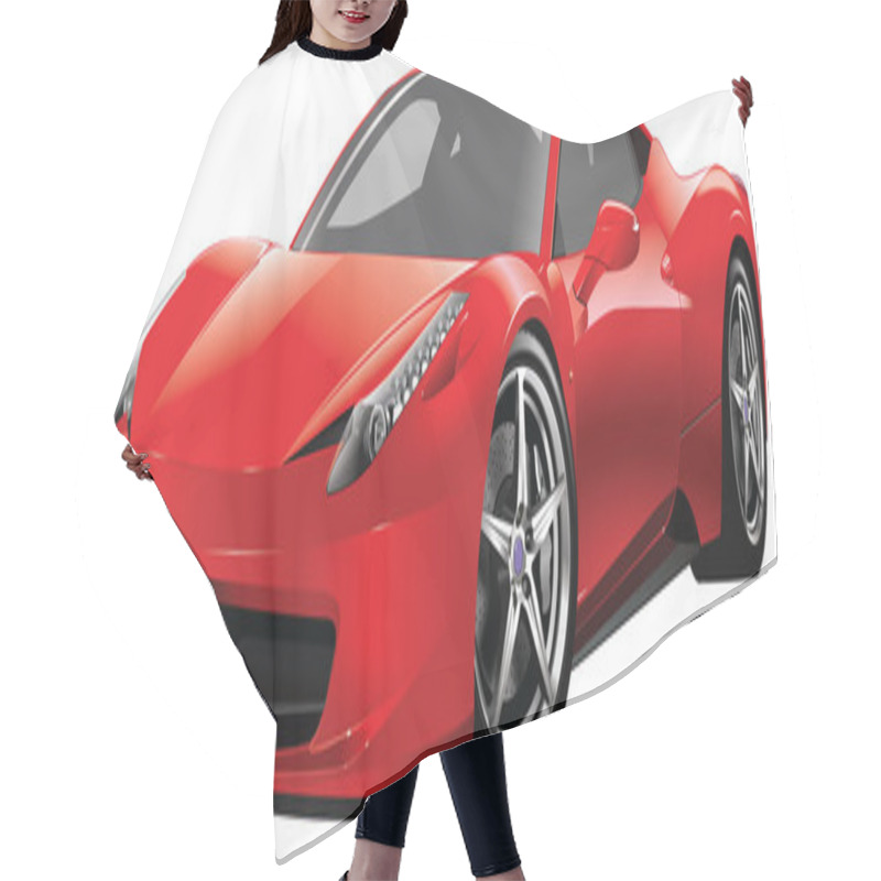 Personality  Red Expensive Sports Car Hair Cutting Cape