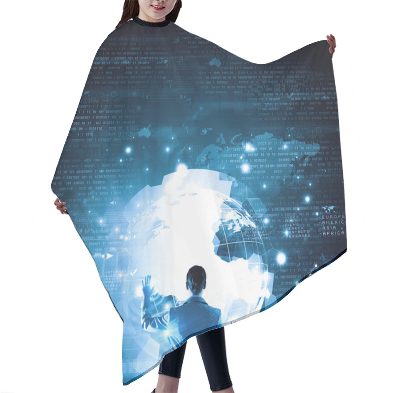 Personality  Virtual Panel Hair Cutting Cape