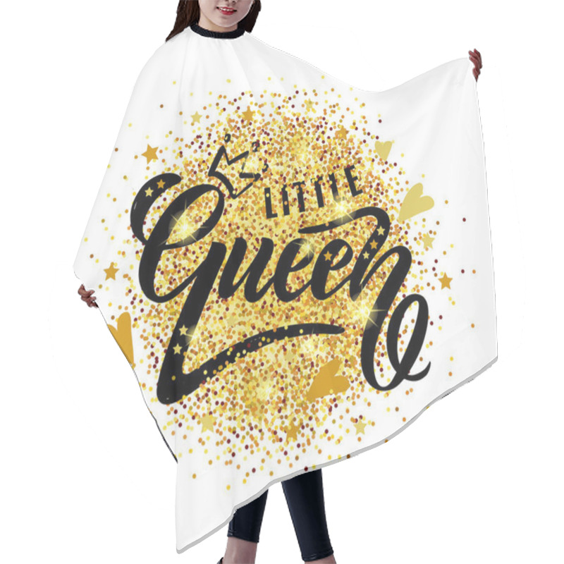 Personality  Queen Lettering Typography Poster. Hair Cutting Cape