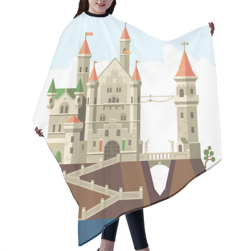 Personality  Fairytale castle hair cutting cape