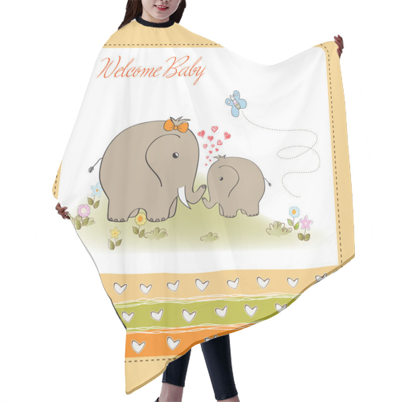 Personality  Baby Elephant And His Mother Hair Cutting Cape