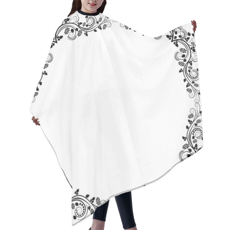 Personality  Floral Frame Hair Cutting Cape