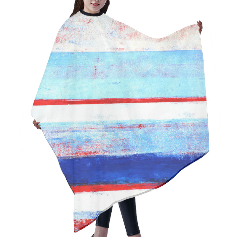 Personality  Red, White And Blue Abstract Art Painting Hair Cutting Cape