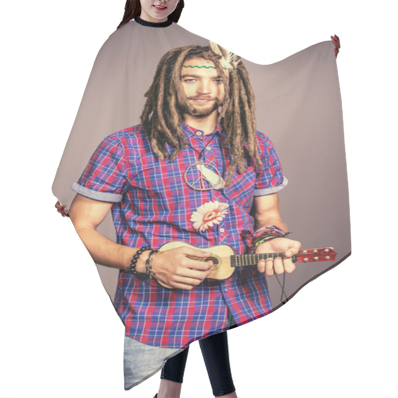 Personality  Fun Guitar Hair Cutting Cape