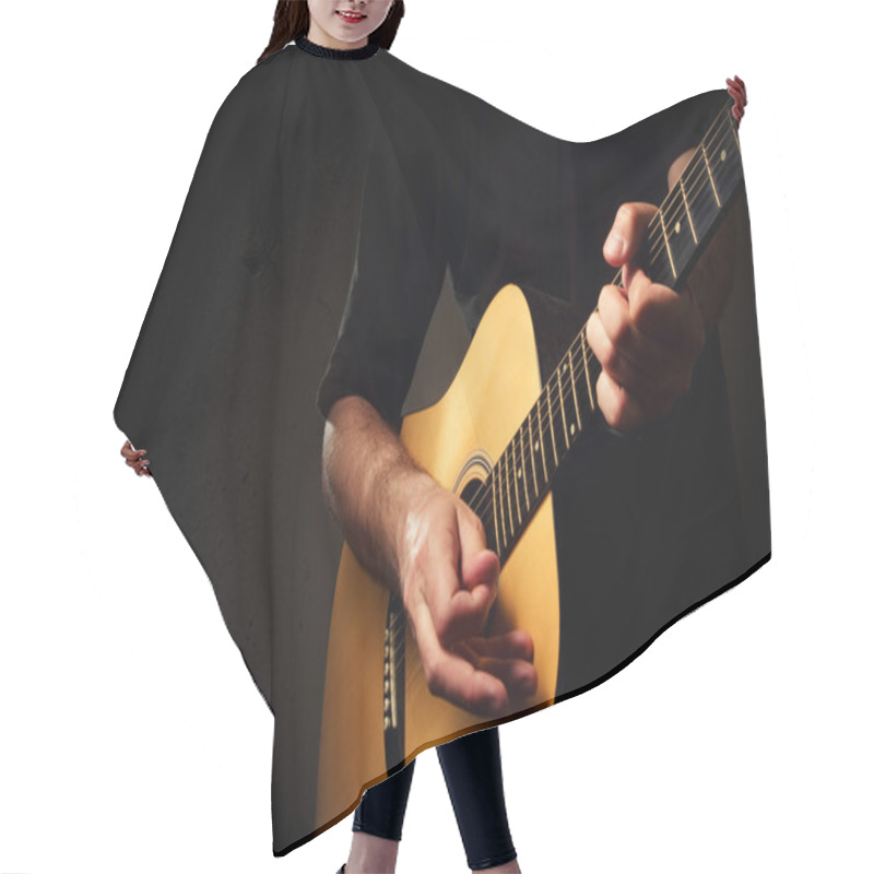 Personality  Guitar Player Hair Cutting Cape