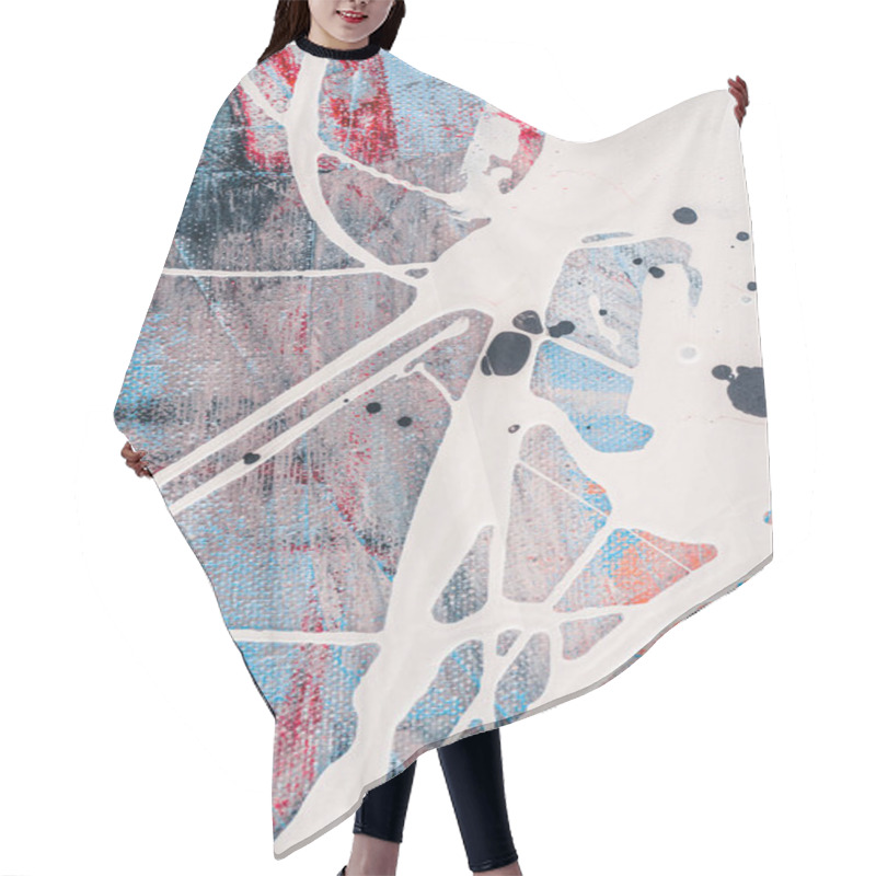 Personality  Splatters Of White Oil Paint On Abstract Background  Hair Cutting Cape