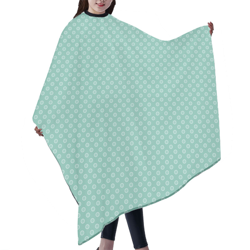 Personality  Seamless Turquoise Polkadots Hair Cutting Cape