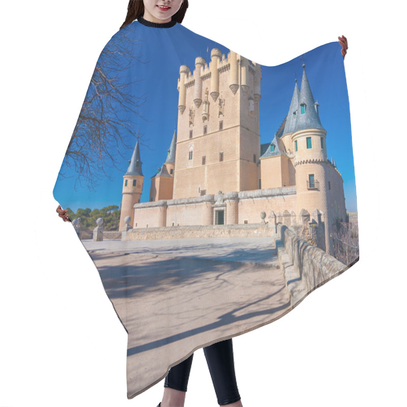 Personality  Sunny Image Of Segovia's Alcazar In Spain Hair Cutting Cape