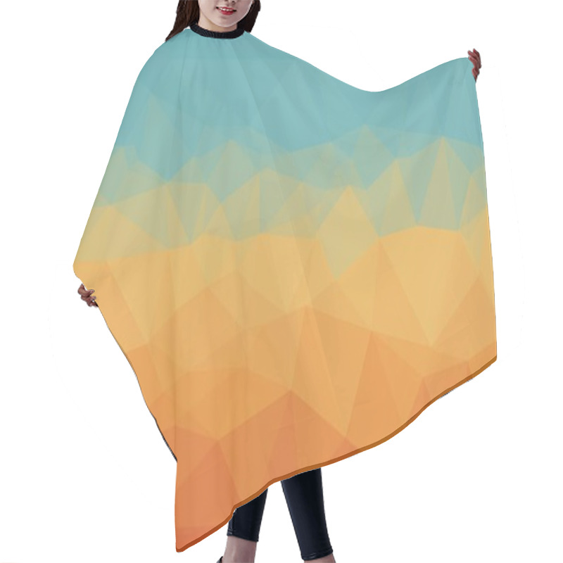 Personality  Abstract Geometric Background With Poly Pattern Hair Cutting Cape