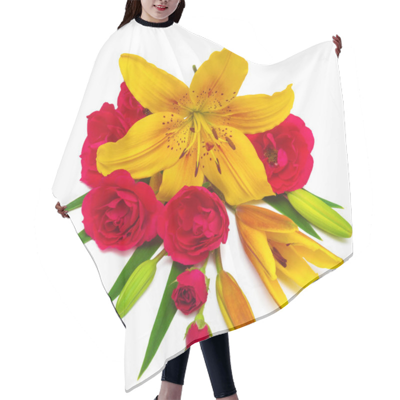 Personality  Flowers Lilies And Roses Hair Cutting Cape