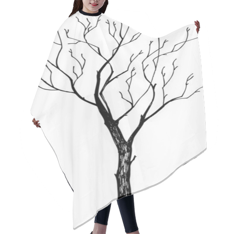 Personality  Tree Silhouette Hair Cutting Cape