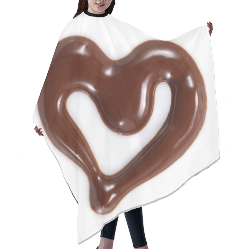 Personality  Chocolate Heart Isolated On White Background Hair Cutting Cape