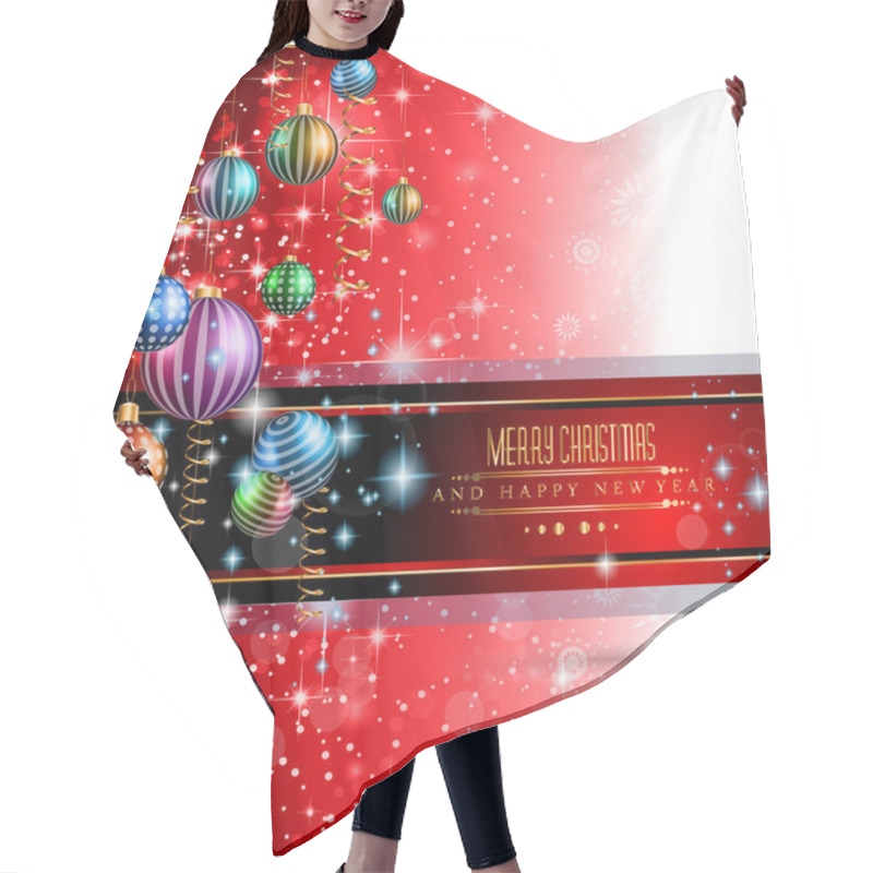 Personality  2015 New Year And Happy Christmas Background For Your Flyers Hair Cutting Cape