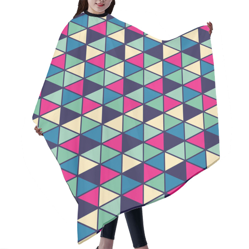 Personality  Seamless Texture With Triangles, Mosaic Endless Pattern.Seamless Hair Cutting Cape