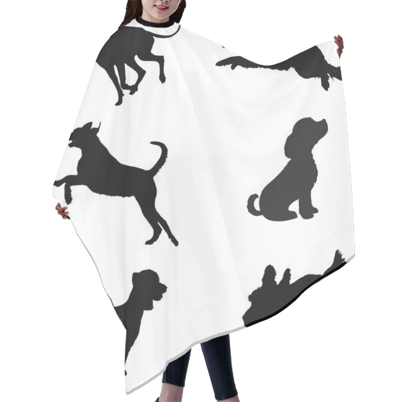 Personality  Dog Silhouettes Hair Cutting Cape