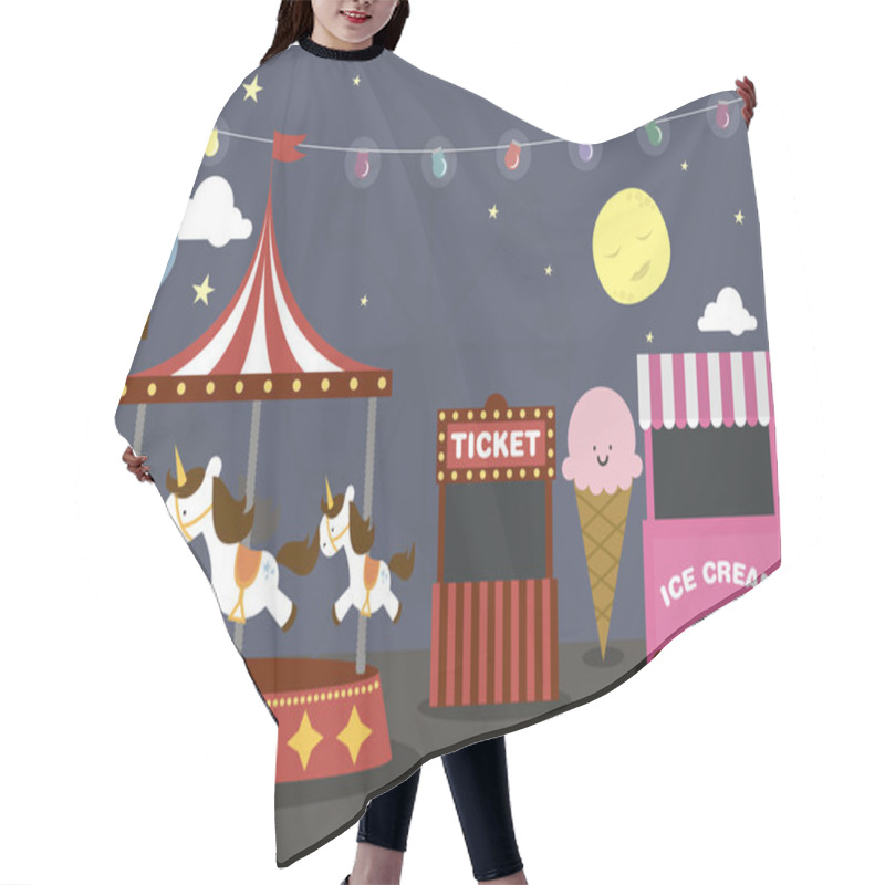 Personality  Fun Fair Park Hair Cutting Cape