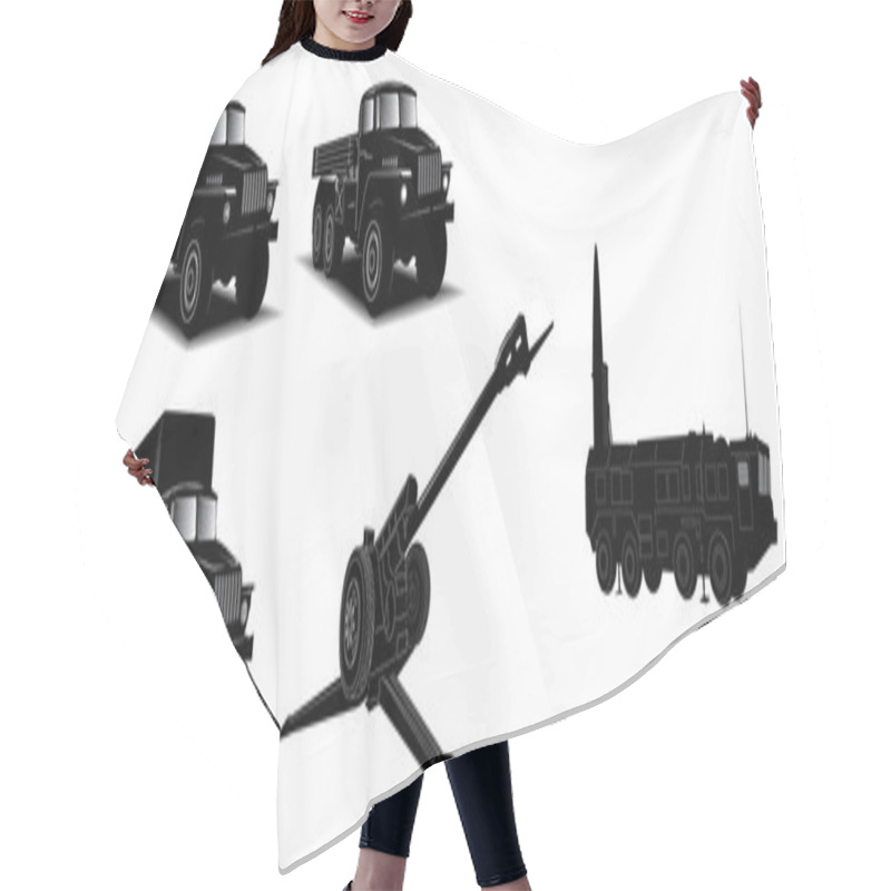 Personality  Military Trucks Set Hair Cutting Cape