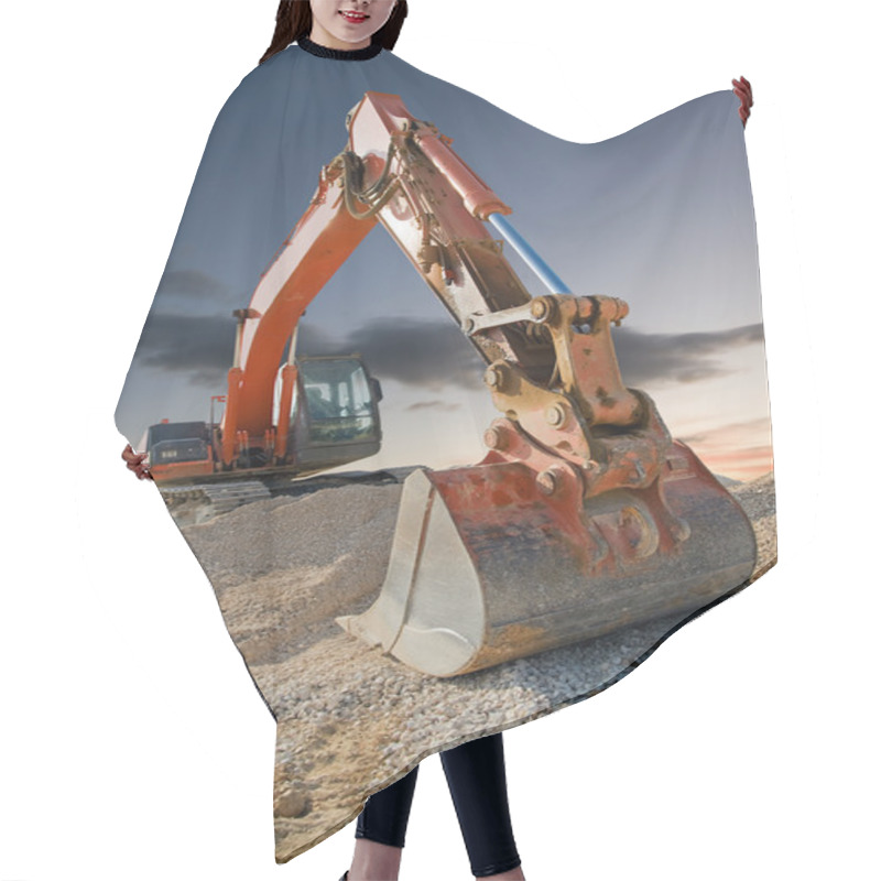 Personality  Construction Digger Hair Cutting Cape